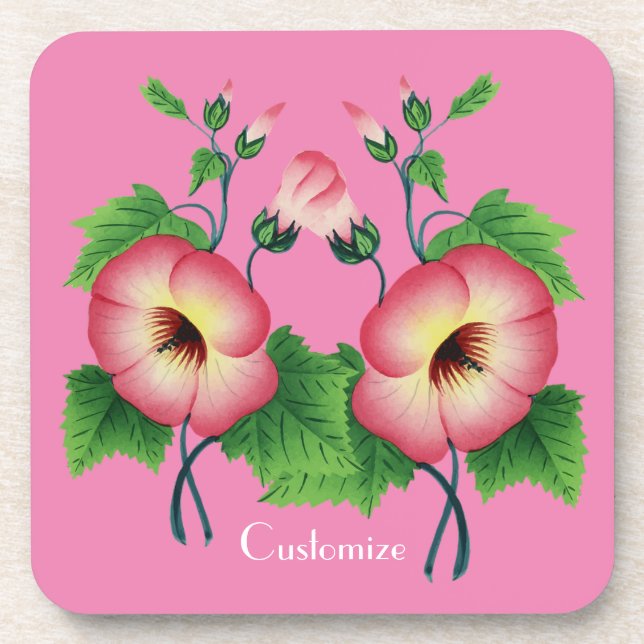 Posavasos Flores rosa de inicio, Thunder_Cove (Frente)