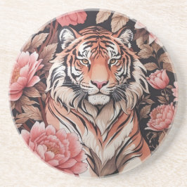 Posavasos Flores rosadas del tigre mesmerizadoras