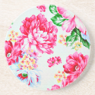 Posavasos Flores rosadas elegantes del vintage florales