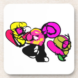 Posavasos Flores rosadas flamencos y alegría