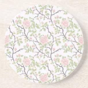 Posavasos Flores Rosadas Románticas Chic