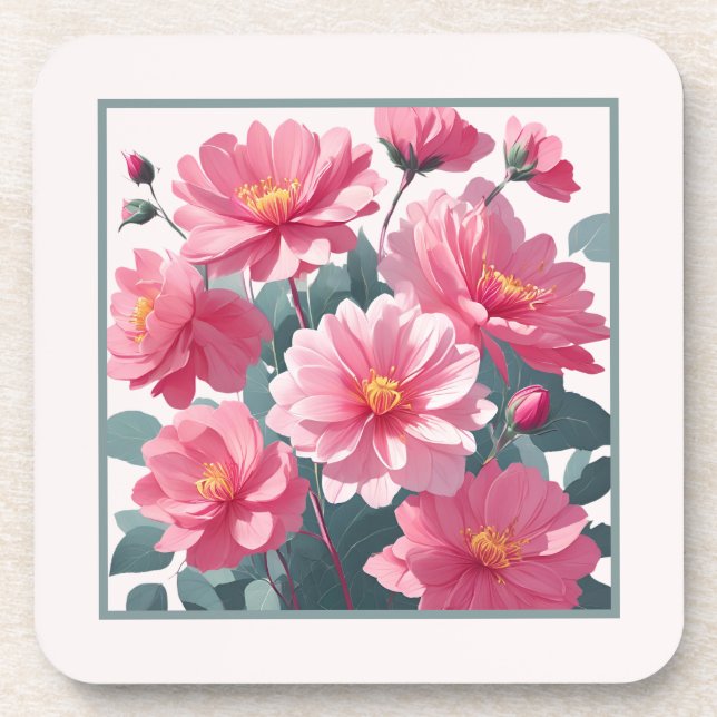 Posavasos Flores Rosas (Frente)