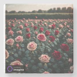 Posavasos flores rosas