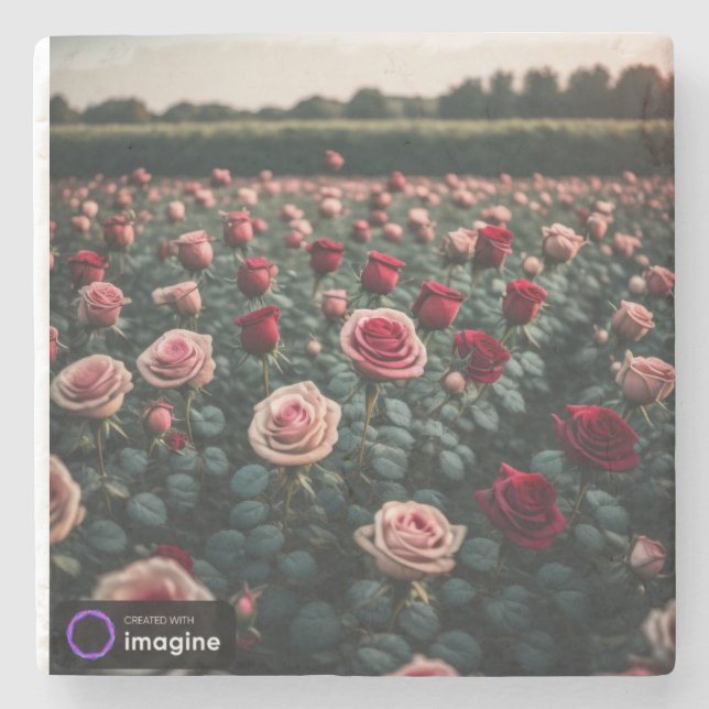 Posavasos flores rosas (Anverso)