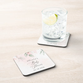 Posavasos Flores Rubor, flores rosadas, Boho, Baby Shower