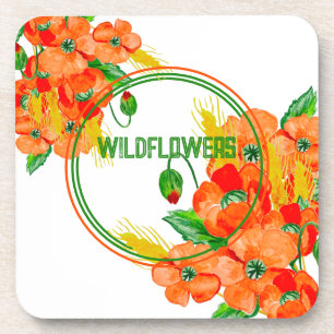 Posavasos Flores silvestres acuarela