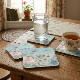 Posavasos Flores Silvestres Acuarela Rústica