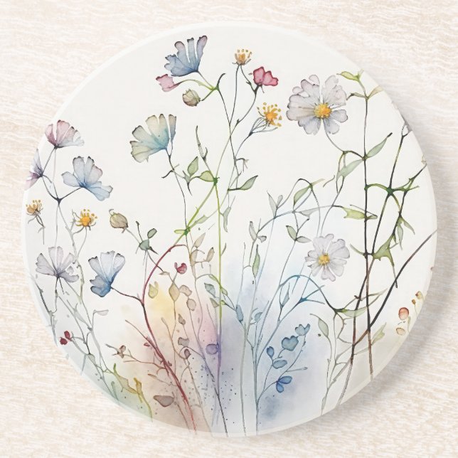 Posavasos Flores silvestres acuáticas (Frente)