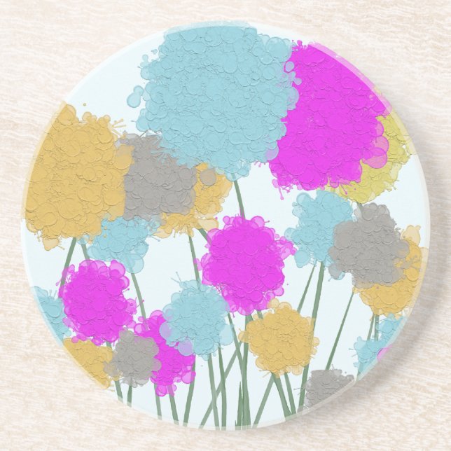 Posavasos Flores silvestres de bonito (Frente)