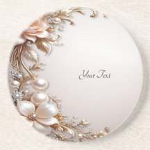 Flores suaves de color rosa y blanco Coaster de ar