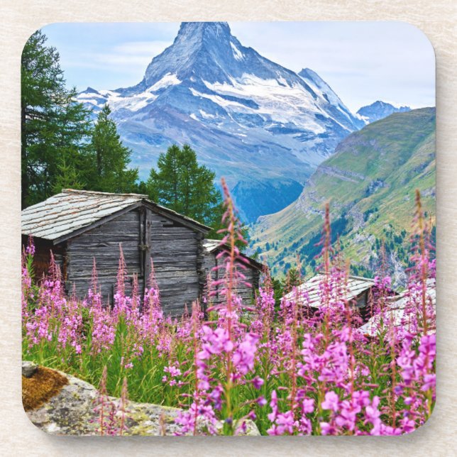 Posavasos Flores | Summer Matterhorn Suiza (Frente)
