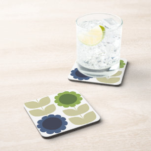 Posavasos Flores Tallos de Verano Retro Groovy