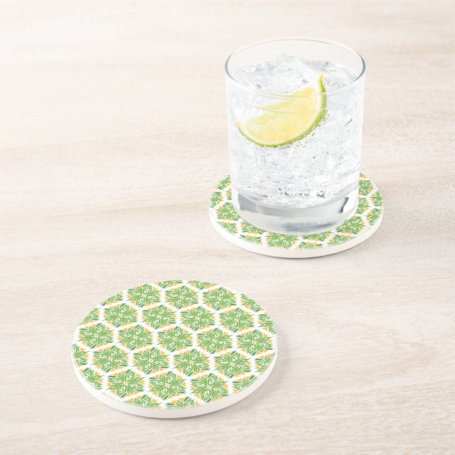 Posavasos Flores Verdes, Patrón De Flores, Patrón Floral (Lado)