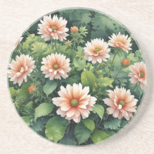 Posavasos Flores Verdor Acuarela Elegante