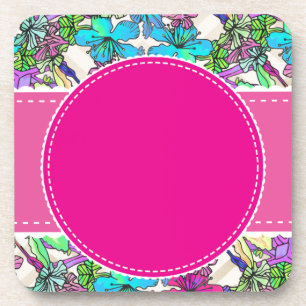 Posavasos flores vides florales coloridas chic elegantes nup