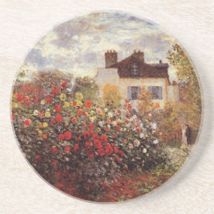 Posavasos flores-vintage-jardín-de-monet-en-argenteuil-sol