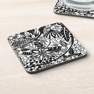 Posavasos Flores y hojas de escayola floral