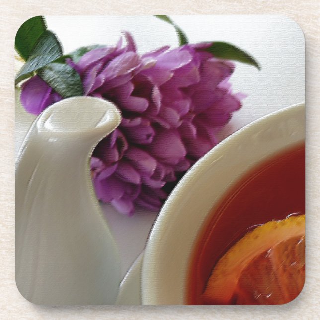 Posavasos flores y té (Frente)