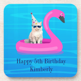 Posavasos Flotador de gato personalizado