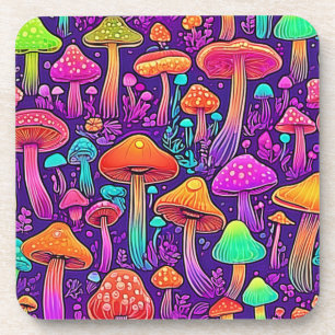 Posavasos Flowe Neon Mushrooms Dance