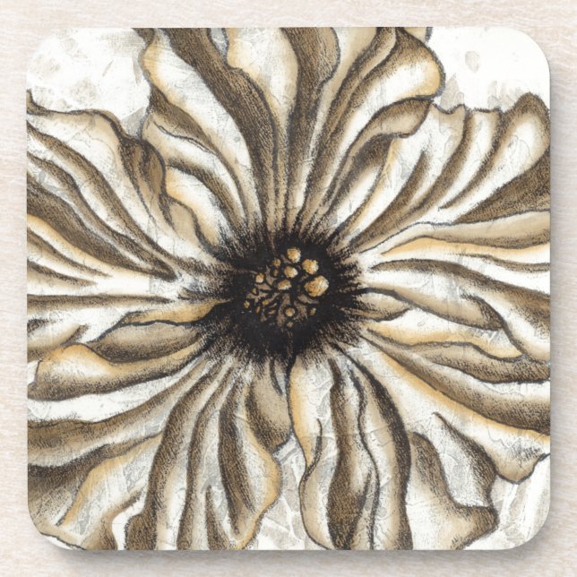 Posavasos Flowerhead Fresco en Tan fondo (Frente)