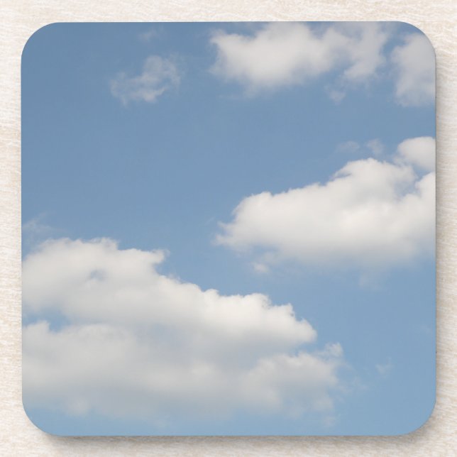Posavasos Fluffy Cumulus Clouds Cork Coaster (Frente)