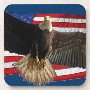 Posavasos Flying Bald Eagle USA Regalo Patriótico