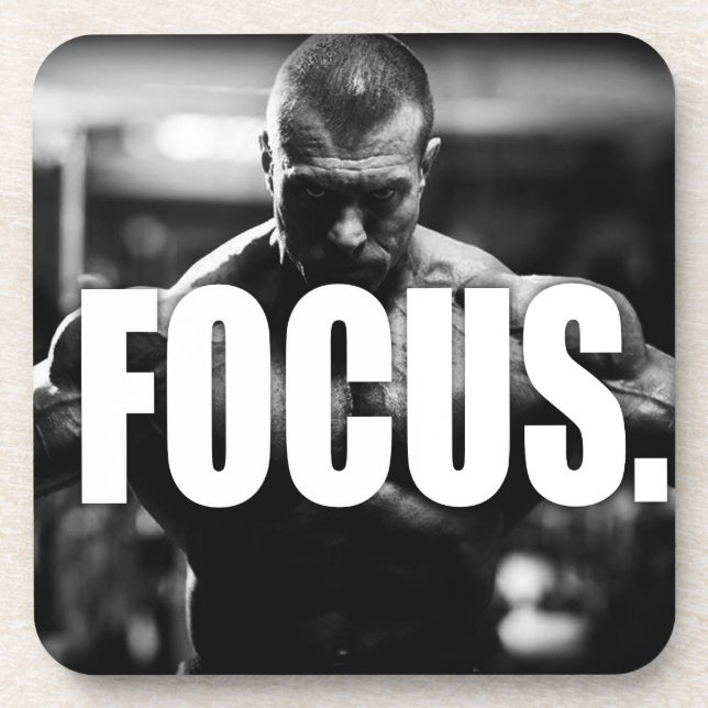 Posavasos FOCUS - "Construcción de cuerpos" Motivación (Frente)