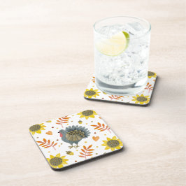 Posavasos Folk Art Turkeys