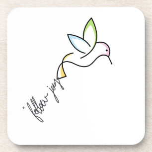 Posavasos Follow the Joy: Inspiring Colorful Minimalist Bird