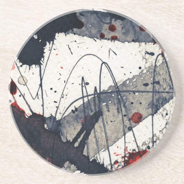 Posavasos Fondo abstracto del grunge, textura de la tinta (Frente)