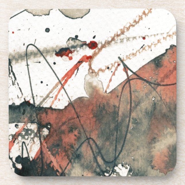 Posavasos Fondo abstracto del grunge, textura de la tinta. 5 (Frente)