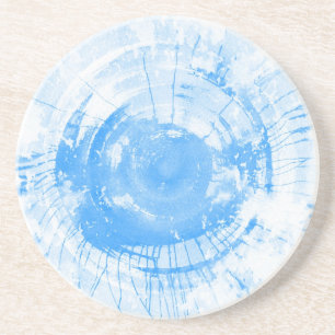 Posavasos Fondo azul abstracto de la acuarela, textura