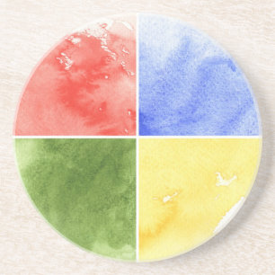 Posavasos fondo colorido de la acuarela para su diseño