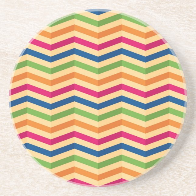 Posavasos Fondo con rayas en retro (Frente)