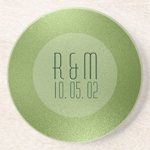 Posavasos Fondo de resumen verde brillante moderno
