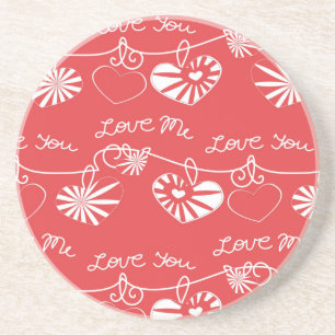 Posavasos Fondo del día de San Valentín