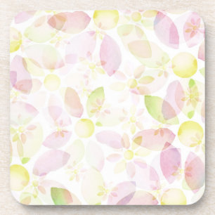 Posavasos Fondo diseñado de la flor de la acuarela, textura