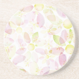 Posavasos Fondo diseñado de la flor de la acuarela, textura