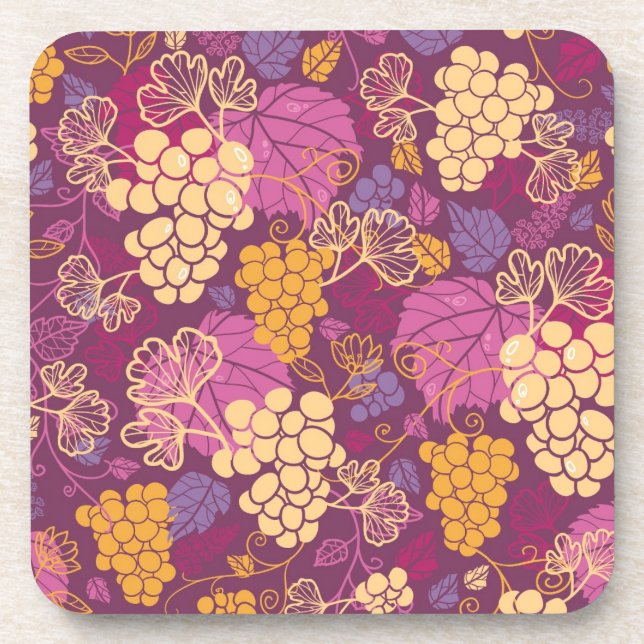 Posavasos Fondo dulce del modelo de las vides de uva (Frente)