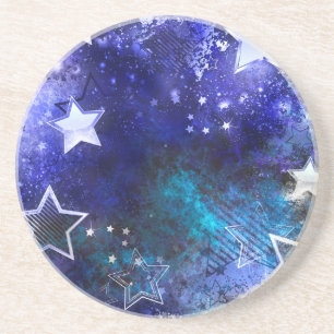Posavasos Fondo espacial con estrellas