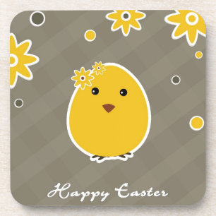 Posavasos Fondo feliz de Pascua del vintage