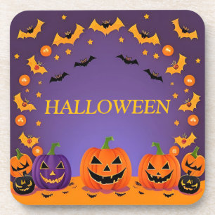 Posavasos Fondo festivo de Halloween