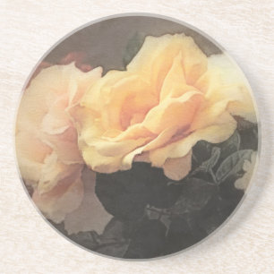 Posavasos fondo floral del vintage del arte en colores en