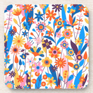 Posavasos Fondo floral multicolor exótico-32939