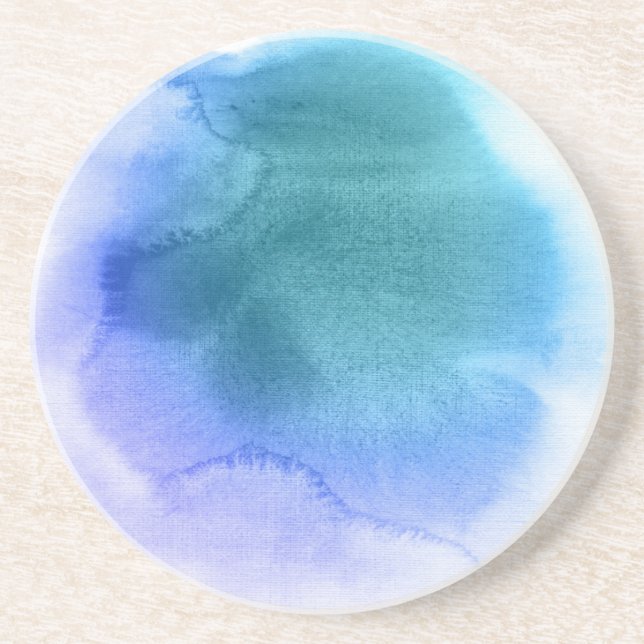 Posavasos Fondo pintado a mano 12 de la acuarela abstracta (Frente)