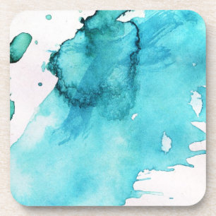 Posavasos Fondo pintado a mano 2 de la acuarela abstracta