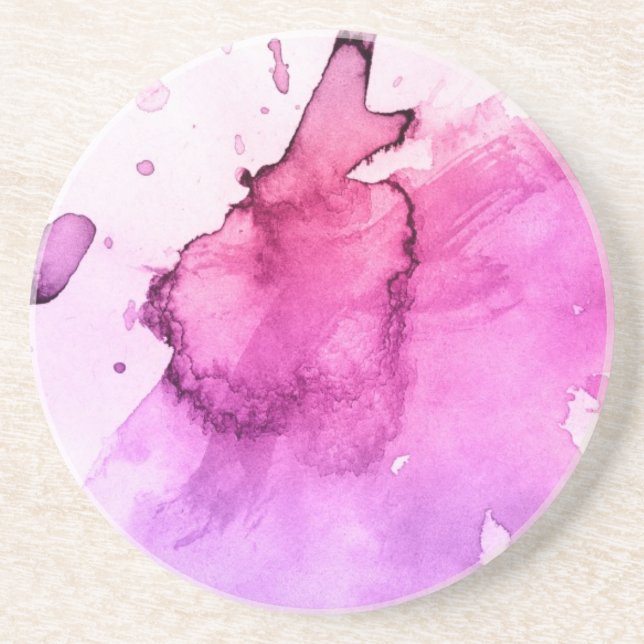 Posavasos Fondo pintado a mano 5 de la acuarela abstracta (Frente)