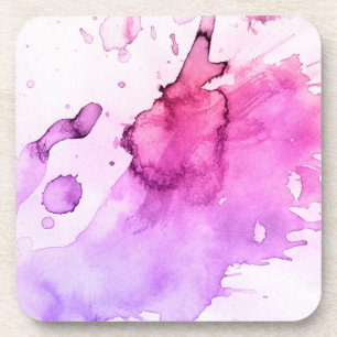 Posavasos Fondo pintado a mano 5 de la acuarela abstracta