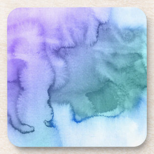 Posavasos Fondo pintado a mano 6 de la acuarela abstracta